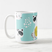 Grappige katten illustratie pastel tea mok (Links)