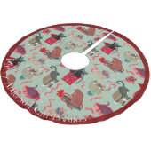 Grappige katten in kerstdozen gepersonaliseerd kerstboom rok (Gekanteld)