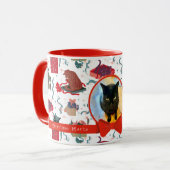 Grappige katten in kerstdozen gepersonaliseerde fo mok (Voorkant links)