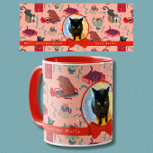 Grappige katten in kerstdozen gepersonaliseerde fo mok