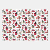 Grappige katten in kerstdozen inpakpapier vel (Voorkant 2)