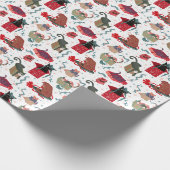 Grappige katten in kerstdozen wit rood groen cadeaupapier (Hoek)