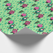 Grappige katten in lelijke kerst jumpers groen cadeaupapier (Hoek)