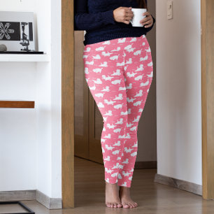 Grappige katten in yogahoudingen patronen roze  leggings