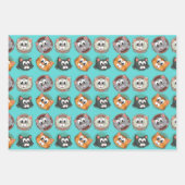 Grappige katten inpakpapier set van 3 vel (Voorkant)