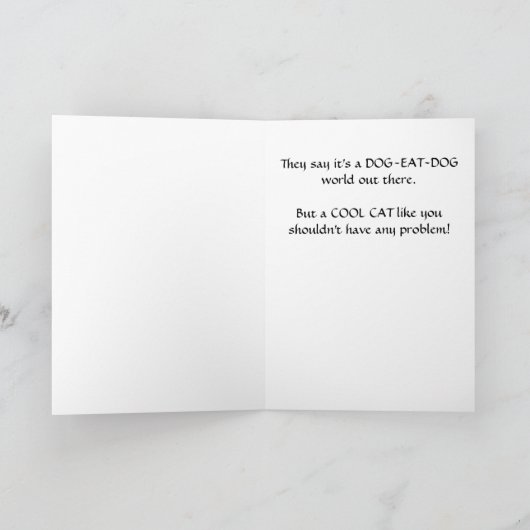  Grappige Katten/Katten Afstuderen Kaart (Binnen)