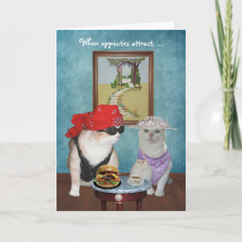 Grappige Katten/Katten Valentijn/Jubileum Feestdagen Kaart