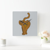 Grappige katten, kattenstaart wandklok (Huis)