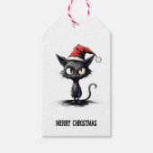 Grappige Katten Kerst Cadeautag Cadeaulabel (Voorkant)