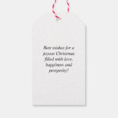 Grappige Katten Kerst Cadeautag Cadeaulabel (Achterkant)