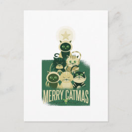 Grappige Katten Kerstboom Merry Catmas Afbeeldinge Briefkaart