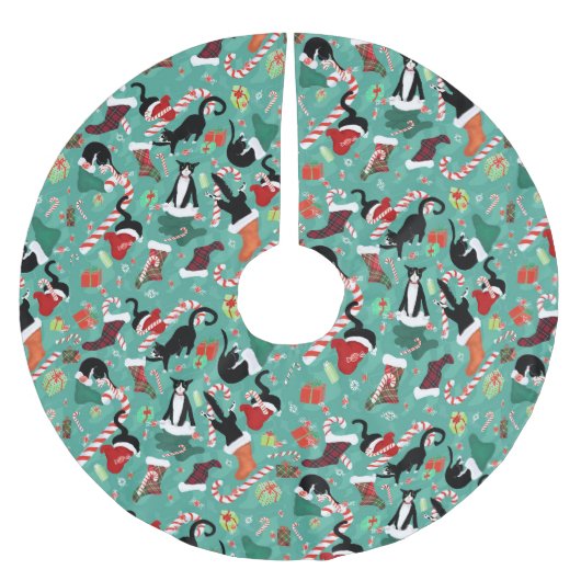 Grappige Katten Kerstkousen Kerstboom Rok (Voorkant)