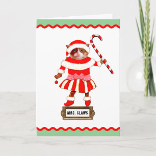 Grappige Katten Kerstmis Feestdagen Kaart