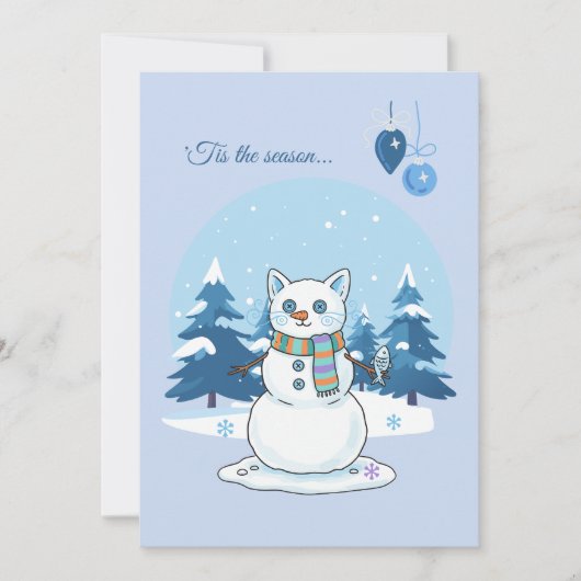 Grappige Katten Kerstmis Kaart (Voorkant)