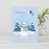 Grappige Katten Kerstmis Kaart (Staand voorkant)