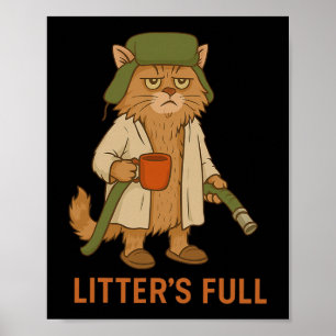Grappige Katten Kerstmis, Nest Vol Kat Poster