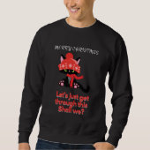 Grappige Katten, Kerstmis sweatshirt, schattig, Tr Trui (Voorkant)