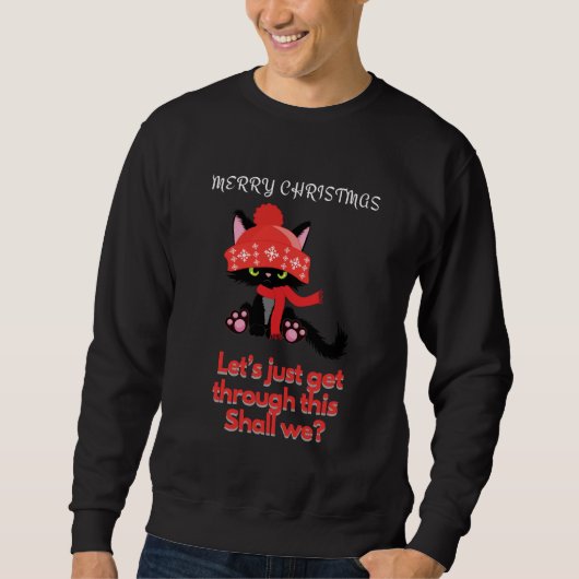 Grappige Katten, Kerstmis sweatshirt, schattig, Tr Trui (Voorkant)