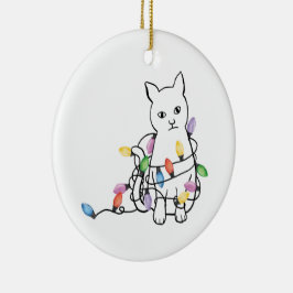 Grappige Katten Kerstvakantie  Keramisch Ornament