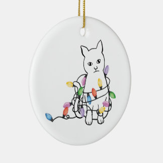 Grappige Katten Kerstvakantie Keramisch Ornament