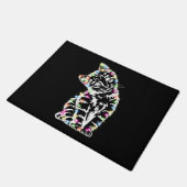Grappige Katten Kerstverlichting Kattenliefhebber Deurmat (Schuin)