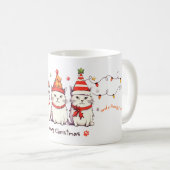 Grappige Katten Kerstverlichting Mok (Voorkant rechts)