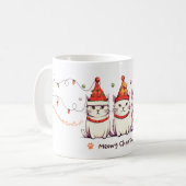 Grappige Katten Kerstverlichting Mok (Voorkant links)