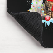 Grappige Katten Kerstverlichting Rendier Kerstman Muismat (Hoek)
