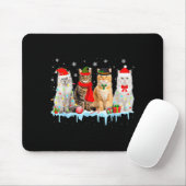 Grappige Katten Kerstverlichting Rendier Kerstman Muismat (Met muis)