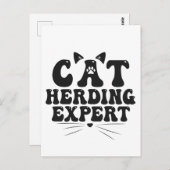 Grappige katten kudde-expert humoristisch dier kat briefkaart (Voorkant / Achterkant)
