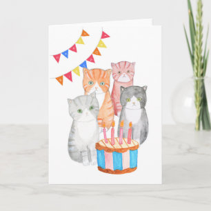 Grappige Katten Meerdere Grumpy kat met verjaardag Kaart