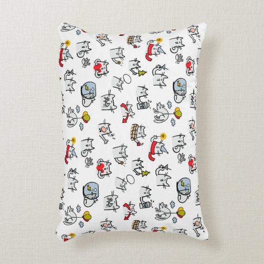 Grappige katten, melk en magie. accent kussen (Voorkant(Verticaal))