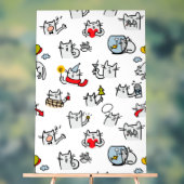 Grappige katten, melk en magie acryl bord (Neutraal)