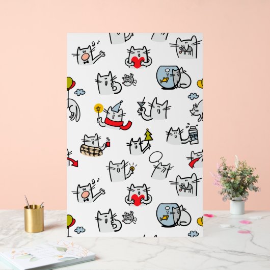 Grappige katten, melk en magie acryl bord (Huwelijk)