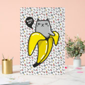 Grappige katten, melk en magie. acryl bord (Huwelijk)