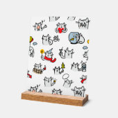 Grappige katten, melk en magie. acryl bord (Hoek)