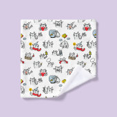 Grappige katten, melk en magie. bad handdoek (Wasdoekje)