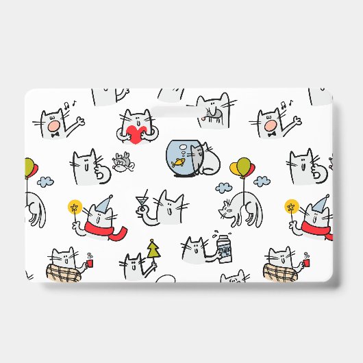 Grappige katten, melk en magie. badge (Voorzijde)
