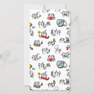 Grappige katten, melk en magie bedankkaart