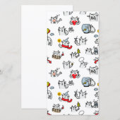 Grappige katten, melk en magie. bedankkaart (Voorkant / Achterkant)