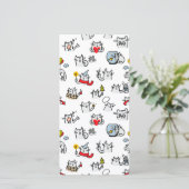 Grappige katten, melk en magie. bedankkaart (Staand voorkant)