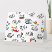 Grappige katten, melk en magie. bedankkaart (Achterkant)