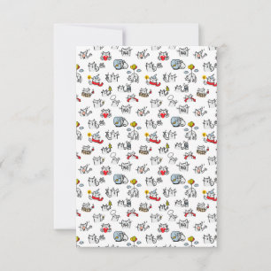 Grappige katten, melk en magie. bedankkaart