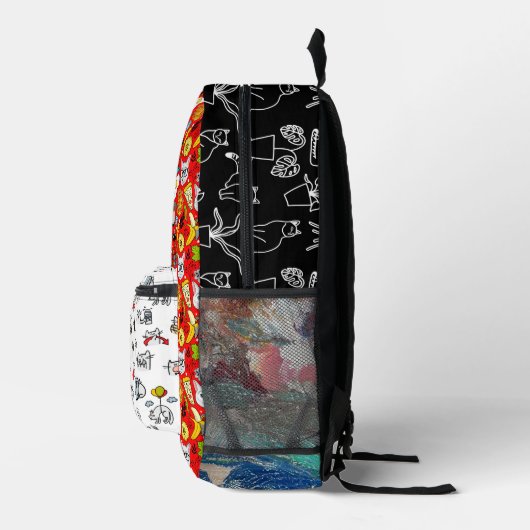 Grappige katten, melk en magie. bedrukte rugzak (Rechts)