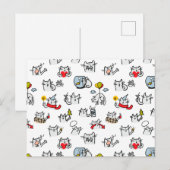 Grappige katten, melk en magie. briefkaart (Voorkant / Achterkant)