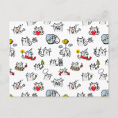 Grappige katten, melk en magie. briefkaart (Voorkant)