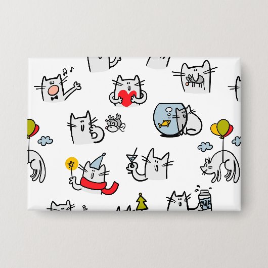 Grappige katten, melk en magie. button (Voorkant)