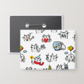 Grappige katten, melk en magie. button (Voorkant / Achterkant)