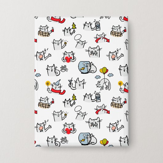 Grappige katten, melk en magie. button (Voorkant)