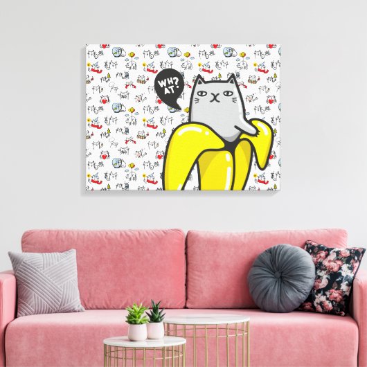 Grappige katten, melk en magie. canvas afdruk (Insitu (Woonkamer))